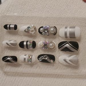 5D Jewel press on nails